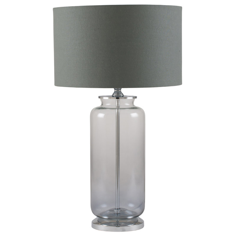 Beccles Glass Table Lamp, Grey