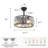 18" 5 - Blade Caged Ceiling Fan With Remote Control-1646455645