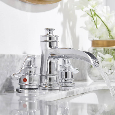 2-handle Bathroom Faucet with Drain Assembly