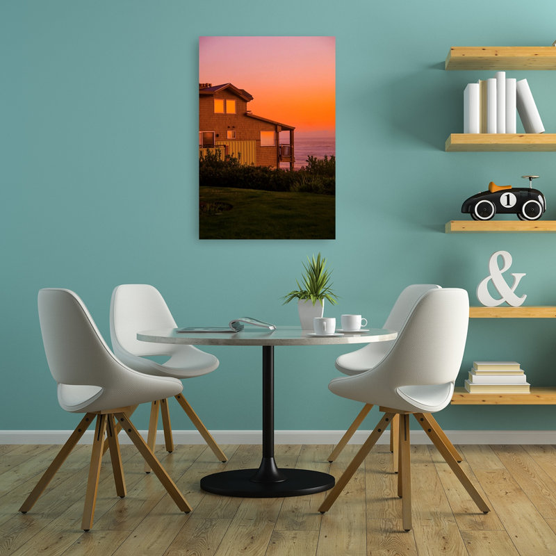 Coastal Sunset Home Peaceful Serene Tranquil Coastal Wall Art Print 1 Piece Wrapped Canvas Wall Art, 91.44cm H x 60.96cm W