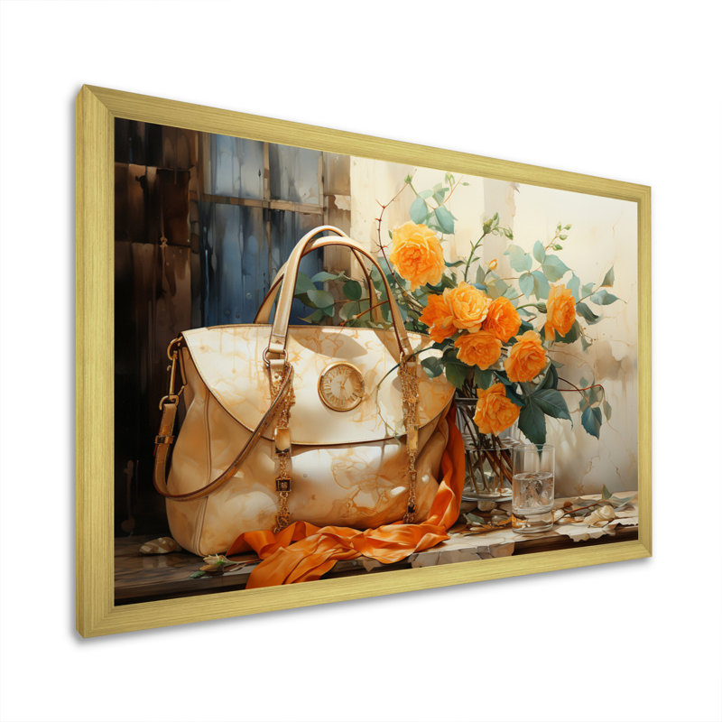 Impression sur toile Minimalim Beige II, H 16 po x l 32 po x P 1 po, Encadrement doré
