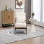 Chaise d'appoint Mid-Century moderne avec structure en bois, chaises de salon rembourrées avec coussin de taille, fauteuil de lecture pour véranda de chambre à coucher-752000417-752000429