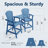 HDPE Tall Adirondack Chair Set with Removable Double Trays (Set of 2)-565456612