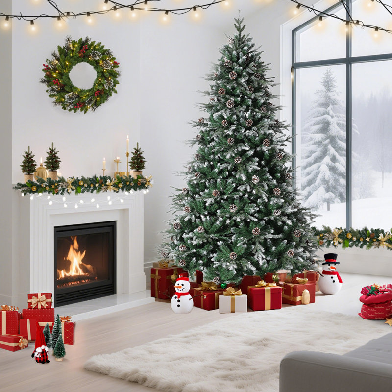 Lighted Artificial Christmas Tree, 2.3m H