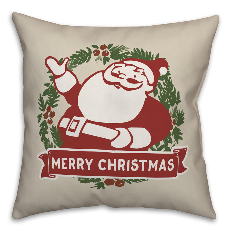  Santa Throw Pillow, 16" x 16"