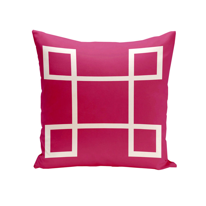Housse et insert d'oreiller carré, 26 po x 26 po, Rouge à lèvres