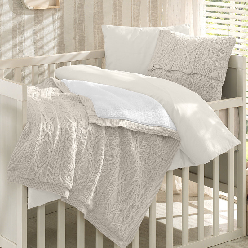 Sloane 6-Piece Crib Bedding Set , Cream