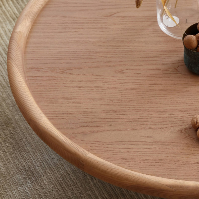 Burlywood Solid wood Round Coffee Table Sets