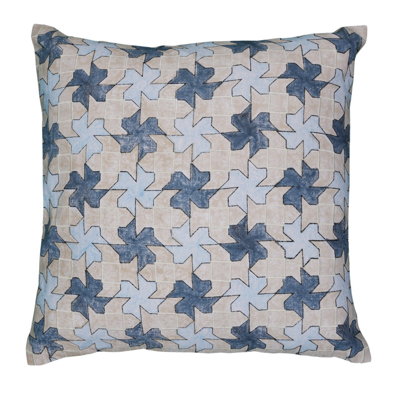 Pinwheels Pillow Cover 20x20 Inch, Blue;Beige