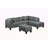 104.5" Upholstered Sofa,Chaise & Ottoman