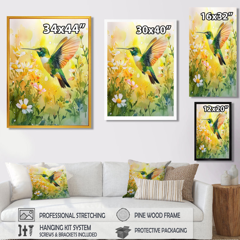 Collins - animaux, art mural, H 44 po x l 34 po, Impression encadrée, Doré
