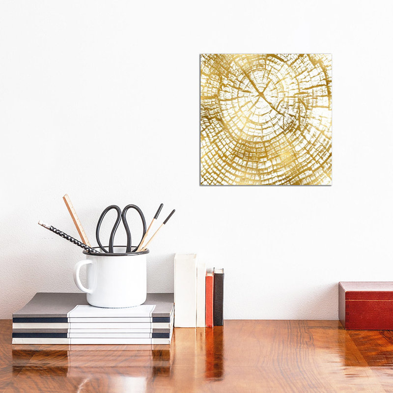 Chipped Gold II by Danielle Carson - Wrapped Canvas Print, 30.48 cm H x 30.48 cm W