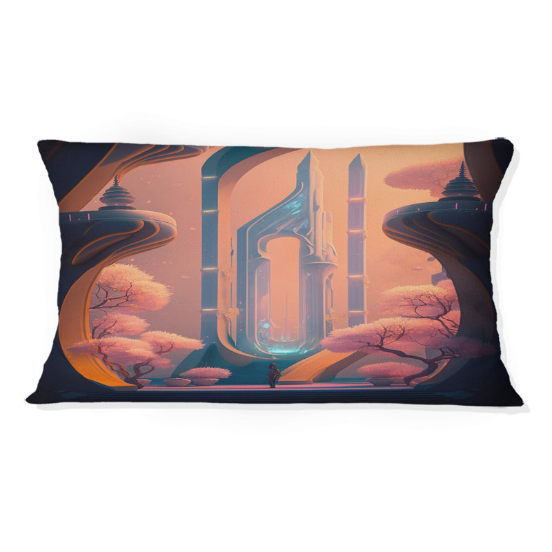 Architectural Designs For The Future I - Towers Printed Throw Pillow