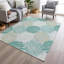 Tapis bleu sarcelle lavable à la machine intérieur / extérieur Xhevrie-105918670