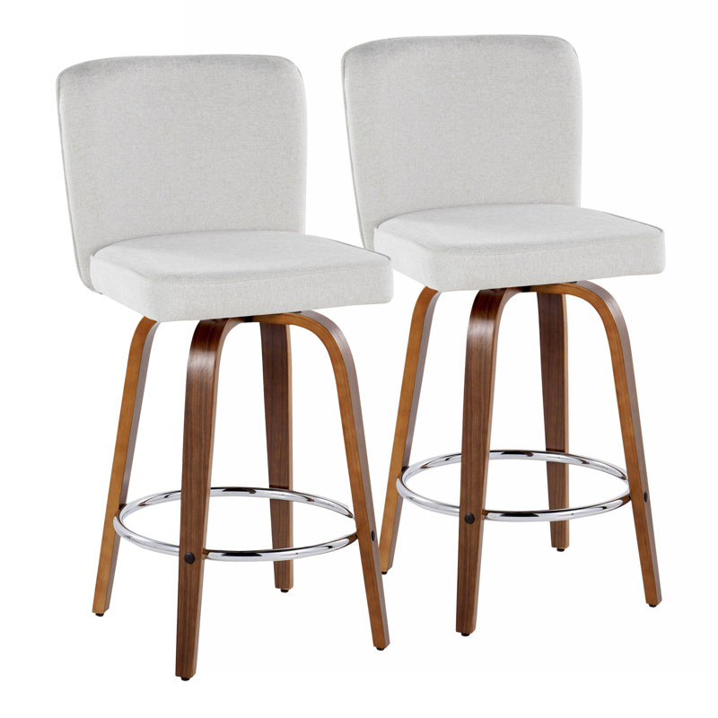 Tabouret de comptoir à hauteur fixe Henry - ensemble de 2, Gris