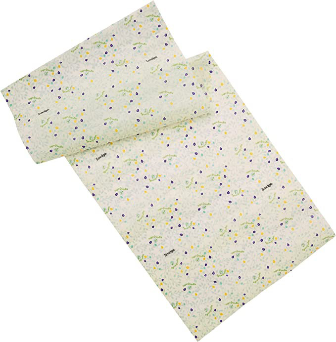 Smidge Beeswax Food Wrap Roll, Wave Print, 39.5cm H x 3cm W