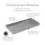Tapis de rangement intérieur antidérapant en acier galvanisé 30 po x 13 po Moreau