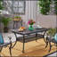 PHOENIX Expandable Aluminum Dining Table For Outdoor Use, Stylish And Functional With Lattice-And-Botanical Design