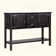 Solid Wood Sideboard Console Table With 2 Drawers And Cabinets And Bottom Shelf, Retro Style Storage Dining Buffet Server Cabinet For Living Room Kitchen Dining Room