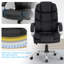 Fauteuil de direction noir en similicuir