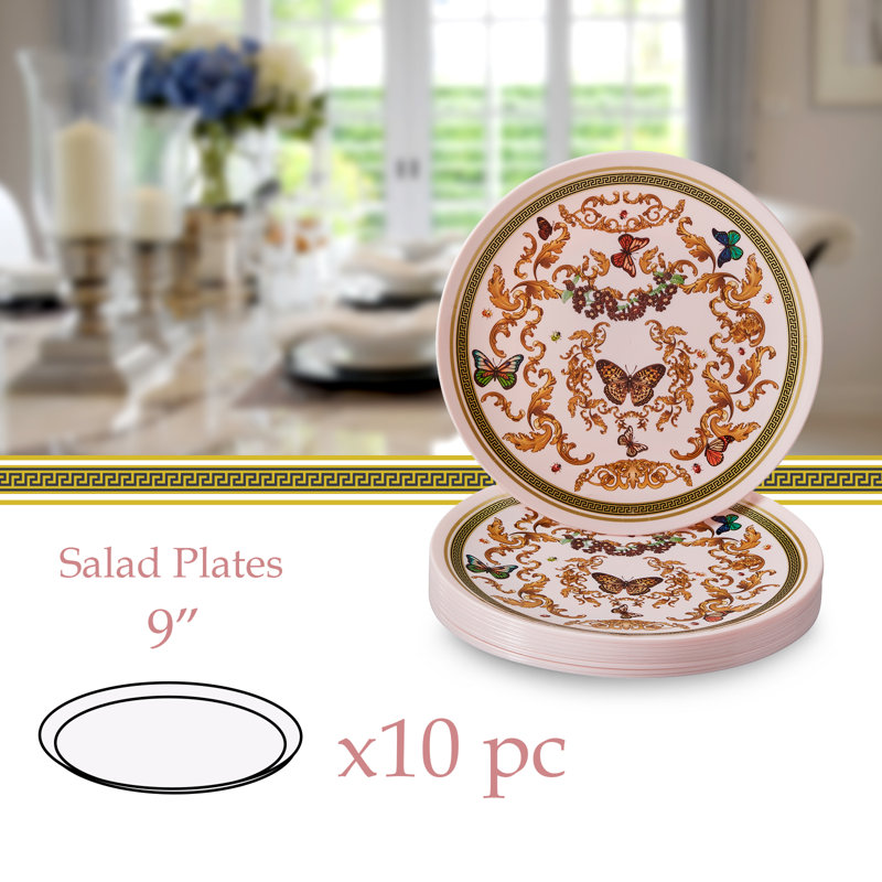 Disposable Salad Plate, Pink