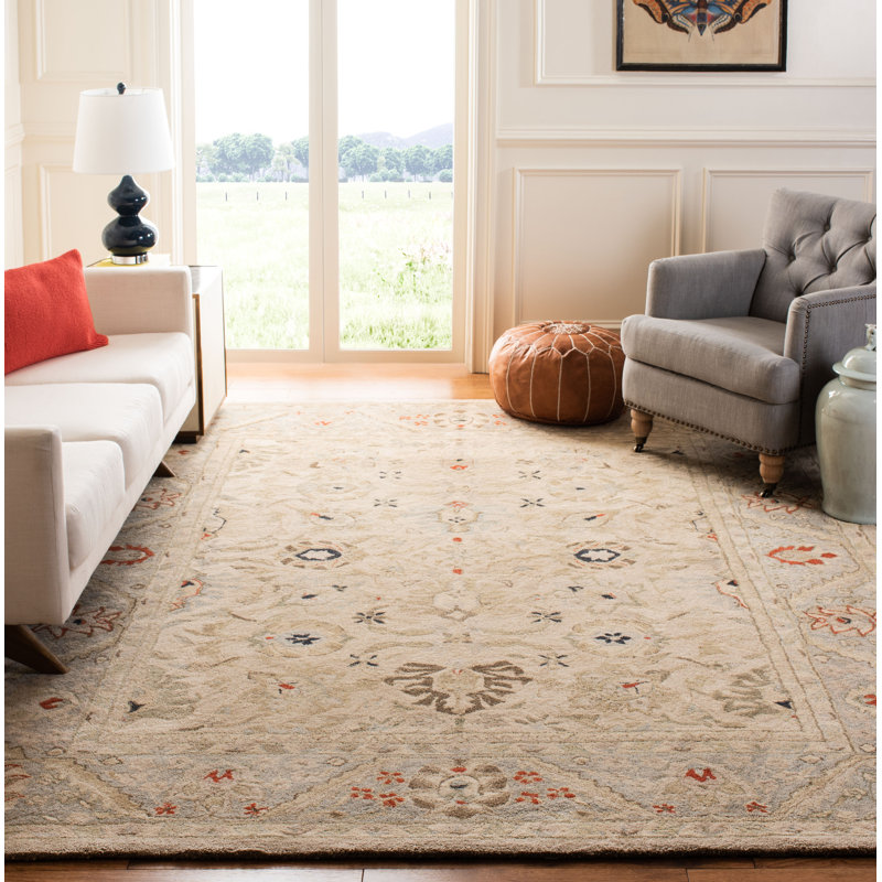 Tingley Hand Tufted Wool Pile Oriental Rug, Rectangle 9' x 12'