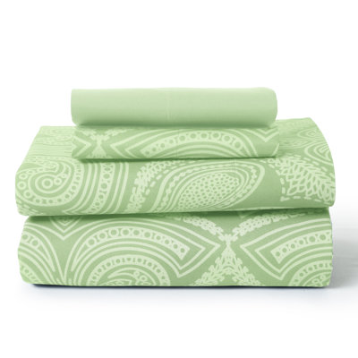 Lux Decor Paisley Breathable Hotel Style Soft Microfiber Sheet Set