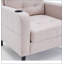 Ensemble de fauteuil rembourré beige et repose-pieds avec rangement - Canapé simple confortable