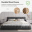 Chenille Upholstered Bed Frame With Headboard-1241537206-1250976318