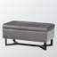 Le repose-pieds en velours comporte des têtes de clou en métal au fini argenté, H 16,9 po x l 34,9 po x P 17,5 po-1699397878