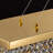 Frieson Modern Crystal Dimmable Kitchen Island Gold Rectangle Chandeliers / Living Room Chandelier-543501792