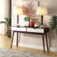 De salon de style Mid-Century moderne blanc et blanc avec 2 tiroirs et 2 pieds en bois