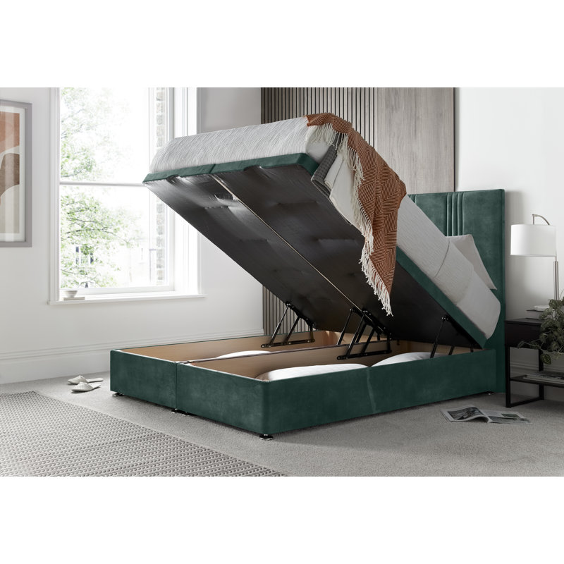 New Empire Conistan Divan Ottoman with Floor Standing Headboard , Emerald, Single (3')