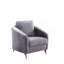 Fauteuil moderne chic en velours gris Livia
