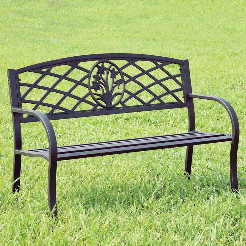 Banc de jardin en acier Schuler