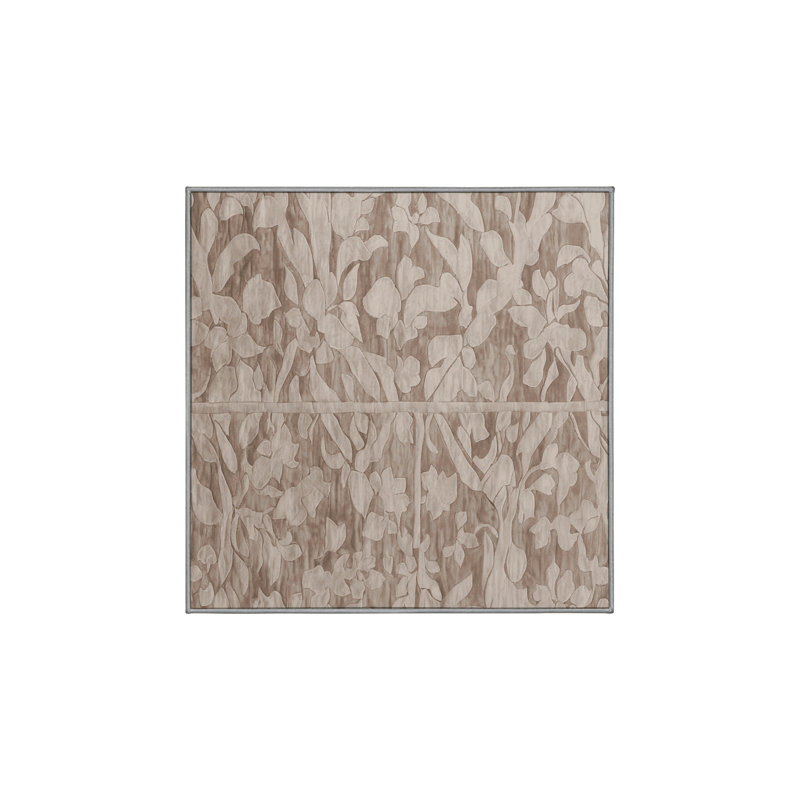 Machine Washable Gray Area Rug, Square 8'