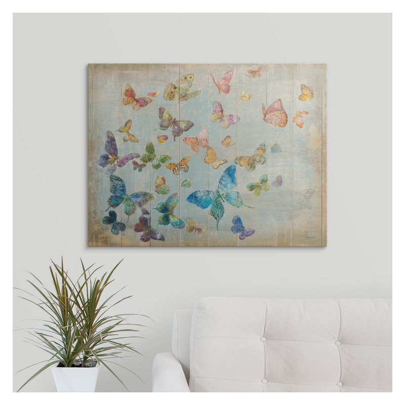 « papillons », impression Danhui Nai, H 18 po x l 24 po x P 1,5 po, Toile