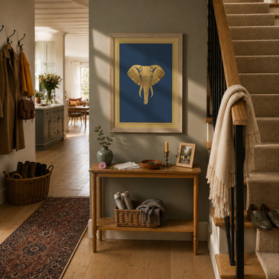 Golden Elephant Vintage - Framed Print
