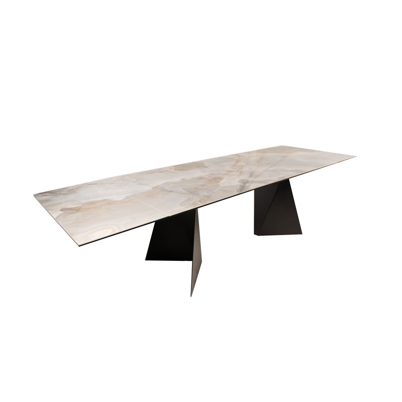Brycelyn Extendable Metal Base Dining Table