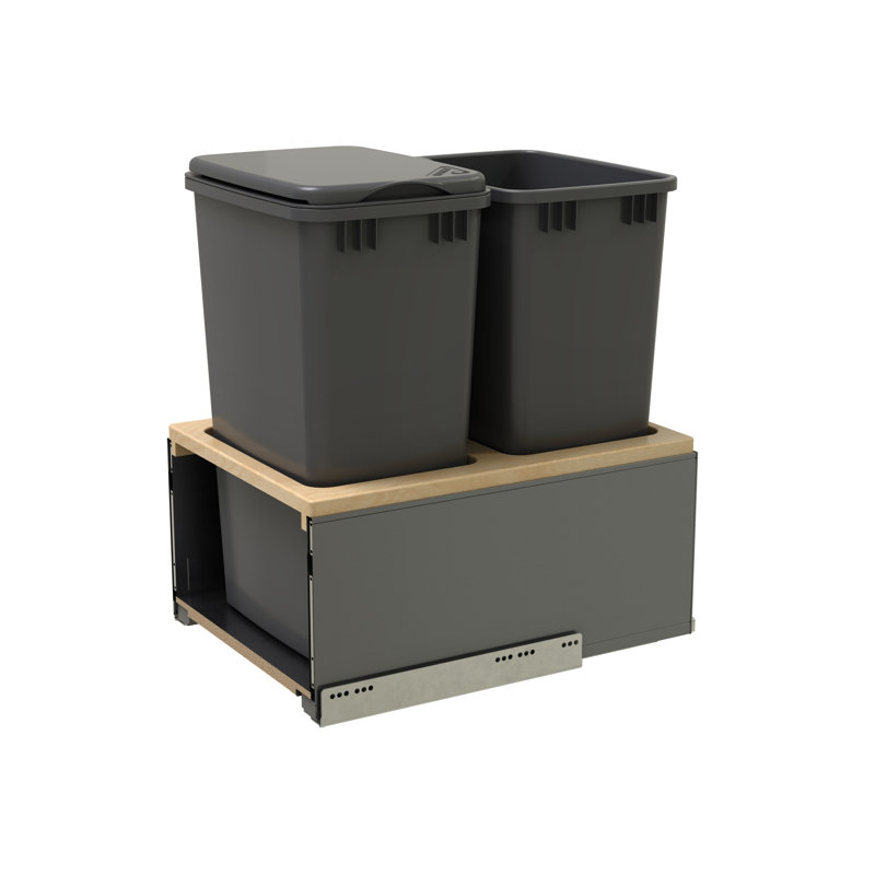 Contenant à déchets double Legrabox avec fermeture en douceur, H 24,23 po x l 16,5 po x P 21,73 po
