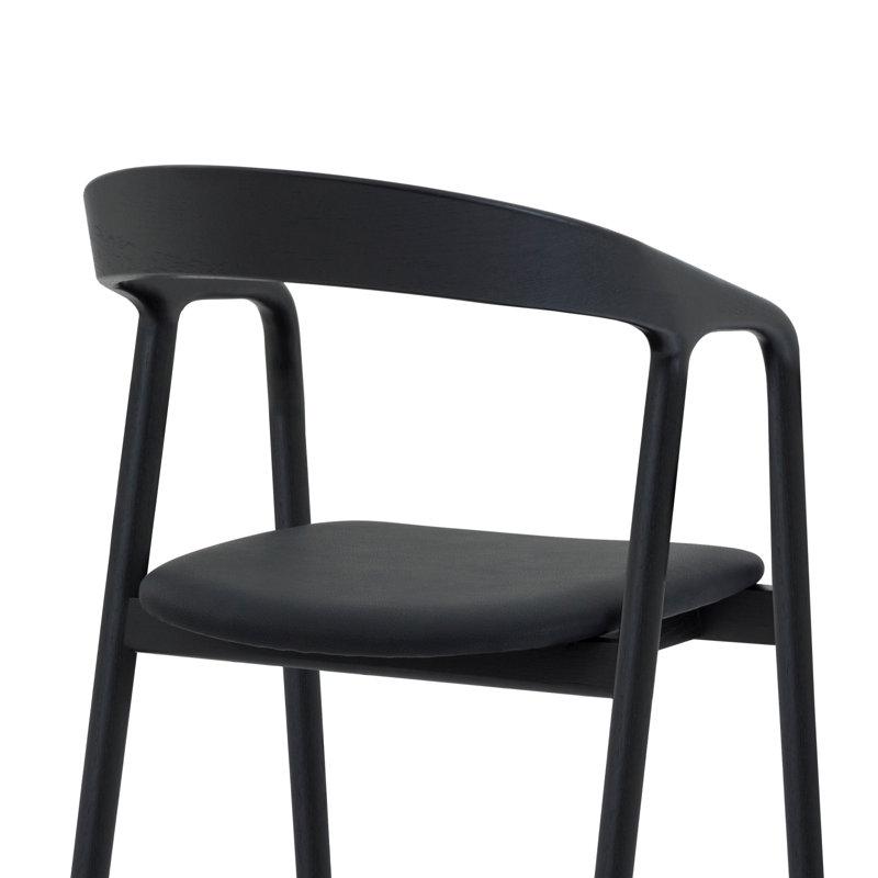Brittant 18'' H Polyurethane Upholstered Oak Armchair