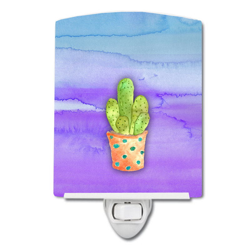 Éclairage de nuit en céramique cactus