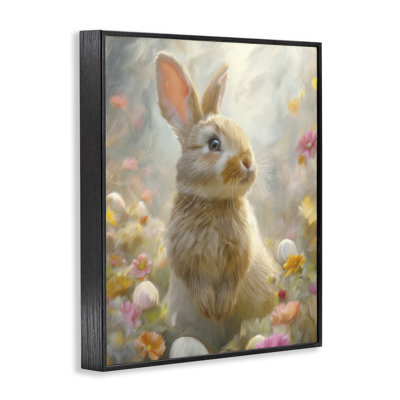Bunny Dreams Meadow Framed Giclee, design by Kim Allen