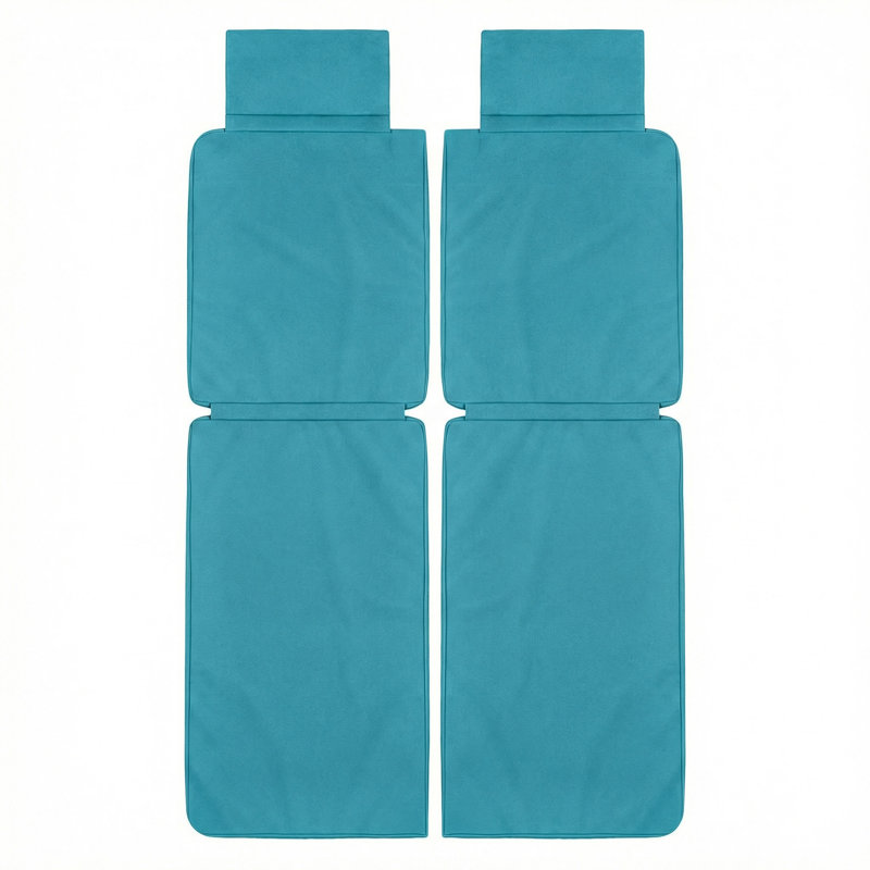 Custom-Fit Cover Only, Not a Universal Outdoor Double Chaise Cushion Cover, Teal