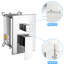 Pomme de douche double 12 po carrée - fixation murale, finition-121169380