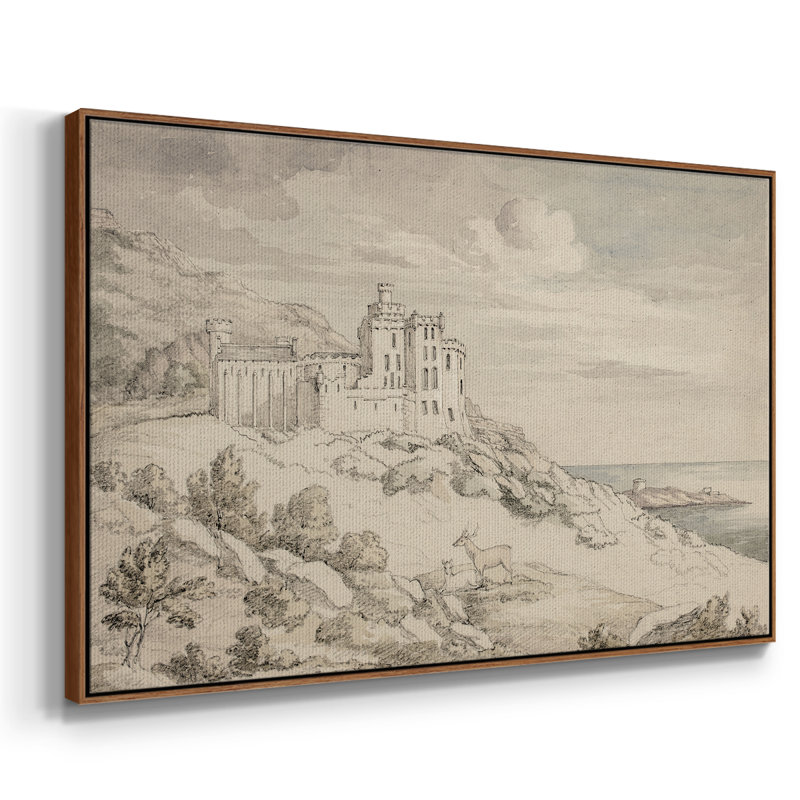 Croquis rétro - Lxxvii, H 27 po x l 41 po x P 2 po, Toile encadrée noyer flottant