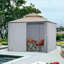 Bolesta Dakota Fields Grey Fabric Side Wall for Gazebo