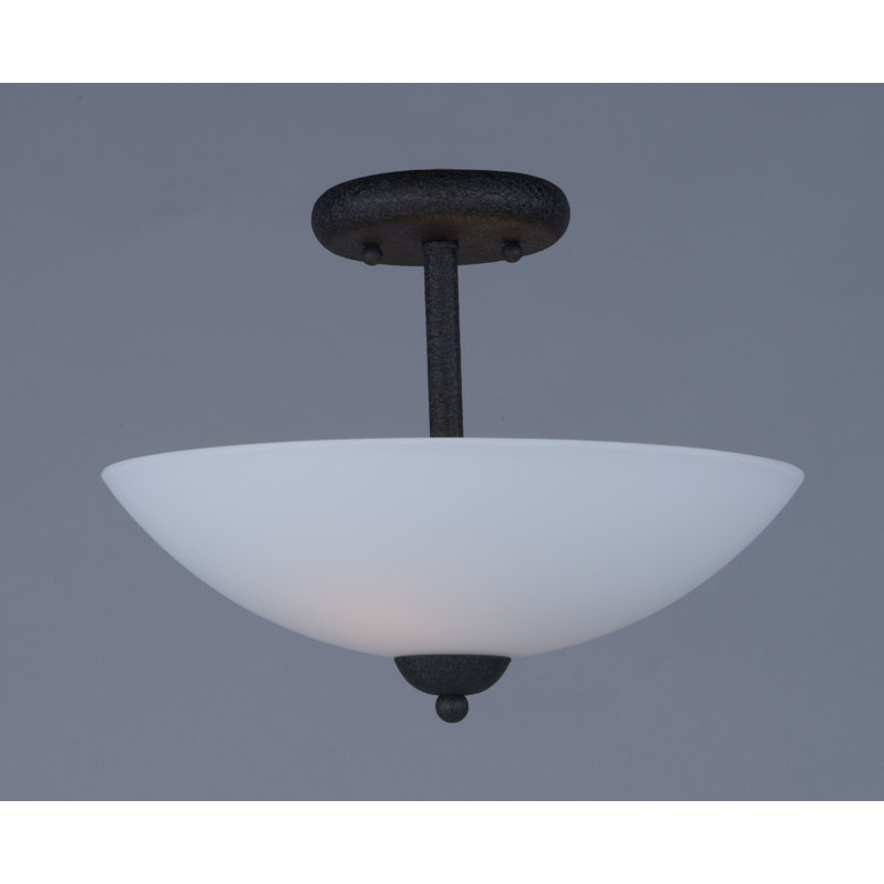 Fudo Semi Flush Mount, Textured Black