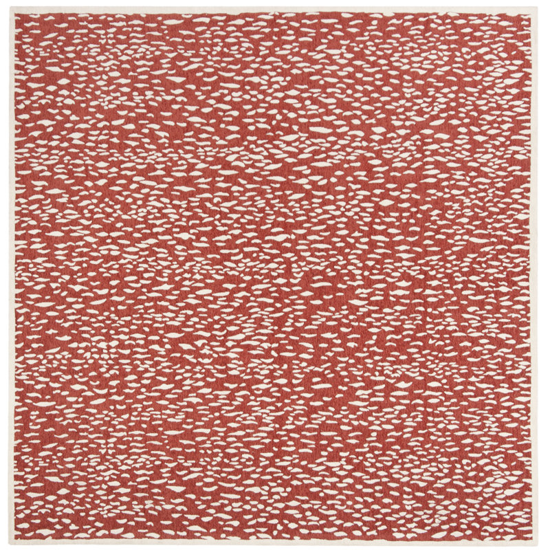 Donnellson Hand Loomed Performance Animal Print Rug, Square 6'