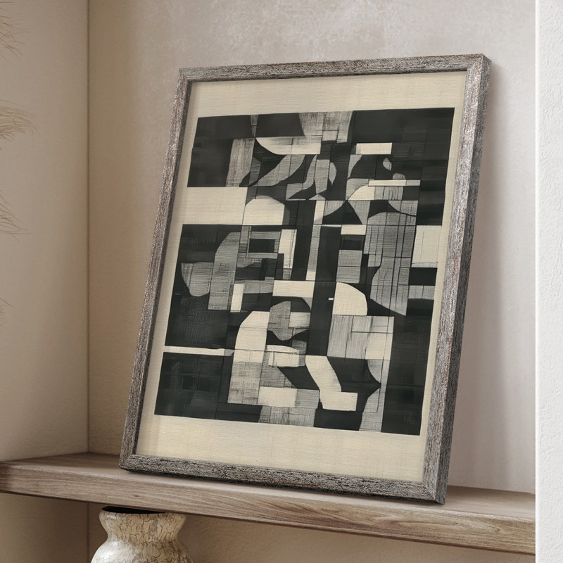 ABSTRACT Series DCCCLXV III, reproduction encadrée - bois massif, H 11 po x l 9 po